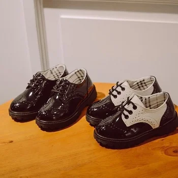 2021 Primăvară Nouă Copii, Pantofi pentru Bărbați și Femei Mici Pantofi de Piele de Moda Stil Britanic Pantofi pentru Copii Show-Pantofi de Dans
