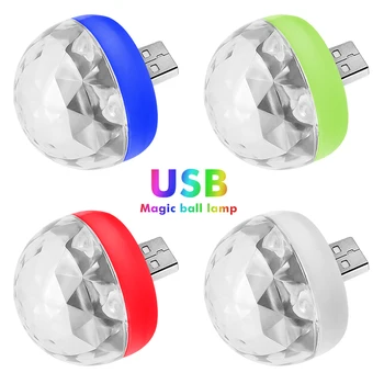 Auto Lampă Auto USB LED Lumina DJ RGB Mini Colorate Muzica Lumina de Sunet USB-C Vacanță Petrecere Karaoke Atmosfera Lampă Lumină de Întâmpinare