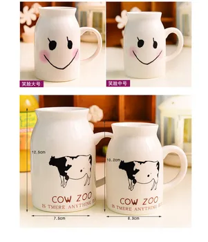 1 BUC Noutate de Vacă Drăguț Animale de Lapte Cana Ceramica Creative Cafea Ceai Portelan Cana de Cadouri Frumoase ND 019