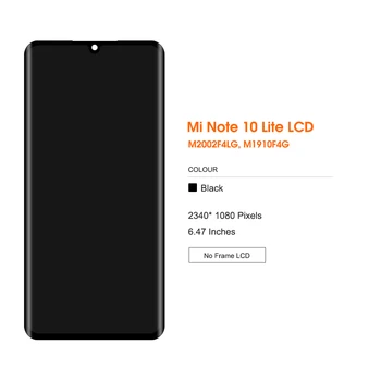 Original Pentru Xiaomi Mi Nota 10 Lite Dispaly 10 Atingeri de Ecran de Înlocuire Pentru Mi Nota 10 Lite M2002F4LG M1910F4G Lcd