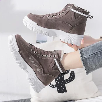 COVOYYAR 2022 Casual Pantofi pentru Femei de Moda de Iarnă Adidasi Platforma Glezna Cizme de Zapada Blana de Pluș Cald Tenis Doamnelor Pantofi WSN515