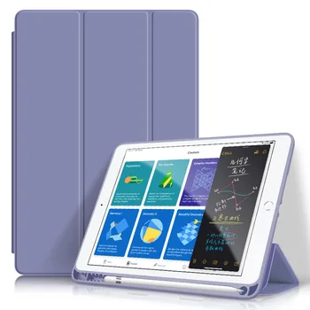 Noul Tri-fold Tableta din Piele de Caz pentru Ipad Aer 4 5 10.9 7/8/a 9-a Generație 10.2 Ipad Pro11 Shell Drop-dovada Acoperi cu Creion Slot