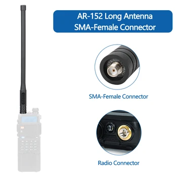 Baofeng AR-152 Tactice Antena SMA-de sex Feminin Dual Band VHF UHF 144/430Mhz Pentru Baofeng AR-152 UV-5R UV-82 BF-888S walkie-ul
