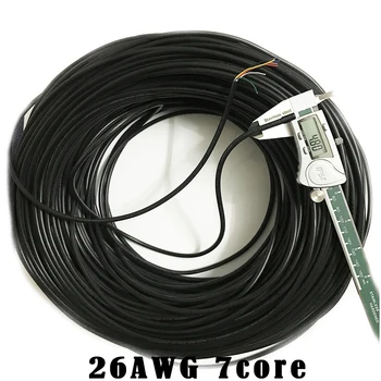 26AWG 28 AWG Cablu de Semnal Linie RVV 2/3/4/5/6/7/8/9/10 Nuclee TC Cupru Conductor Electric RVV Negru cu manta de sârmă Sârmă de Montare