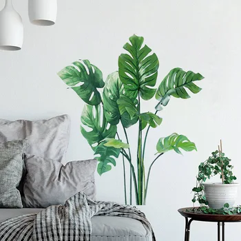 Mari tropicale planta verde Frunze de autocolante de Perete Home Decor Camera de Palmier Decal Cameră Decor din PVC picturi Murale