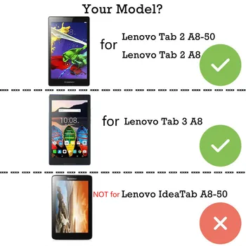 PU Piele Caz Acoperire pentru Lenovo Tab2 A8 din Piele PU Stand de Protecție a Pielii tableta Caz Acoperire pentru Lenovo Tab 2 A8-50F A8-50LC capa