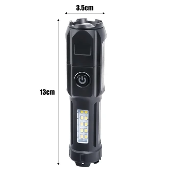 Ultra Bright LED Lanterna USB de Încărcare Zoom Telescopic Torțe Lumina Impermeabil Camping Drumetii Lanterna în aer liber, Lanterne