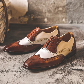 Yomior Nou Primavara-Vara Dantela-Up Pantofi Pentru Bărbați De Designer De Înaltă Calitate De Epocă Britanic Rochie Formale Mocasini Nunta Pantofi Brogue Munca