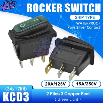 Rezistent la apa KCD3 Rocker Switch ON-OFF de 2 3 Poziția 2 3 pin 3Pin 2Pin Echipamente Electrice de Lumină Comutatorul de Alimentare 20A/125V 15A/250V AC
