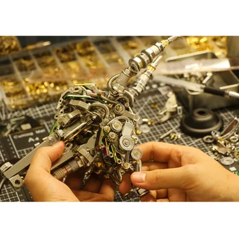 1087Pcs Metalen Puzzel Model Kit 3D Diy Mechanische Stier Montaj Ambachten Monteren Educatief Speelgoed Kinderen