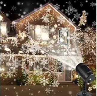 Noua Petrecere De Crăciun, Lumini De Fulg De Nea Cu Laser Proiector Led Lumina De Scena Rotativă Xmas Model În Aer Liber, Vacanță, Anul Nou, Petrecere De Gradina