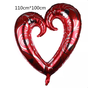 40 inch folie de aluminiu cârlig inima balon cu heliu nunta aranjament decoratiuni ziua Îndrăgostiților, ziua de naștere partidul inima balon deco