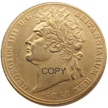 1823 EF Marii Britanii George al IV-lea IIII Aur Depline și Suverane de Placat cu Aur de Copia Fisei