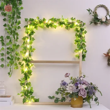 1 buc LED Lumini Șir Ivy Acasă Sala de Nunta Decor Artificial Ivy coroană din Frunze de Plante DIY Creeper Viță-de-vie Decoratiuni de Craciun 2022