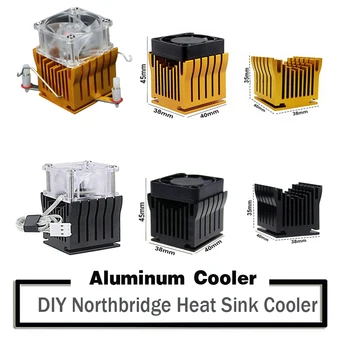 DIY Aluminiu Northbridge Radiator Cooler Placa de baza Radiatorului w/4cm Ventilator Pentru Calculator PC Caz de Sud North Bridge Chipset Răcire