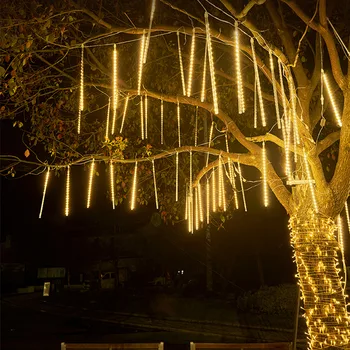 LED-uri de Meteoriți Ploaie Lumini Șir Impermeabil în aer liber de Crăciun Lumini Decorative Pom de Zână Ghirlanda Solara Led Exterior