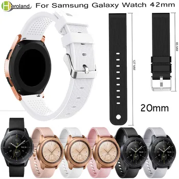 20mm Curea de Ceas Banda de Silicon Pentru Samsung Gear sport S2/S4 Galaxy Watch 42mm pentru huami amazfit bip Curea pentru Huawei Watche 2