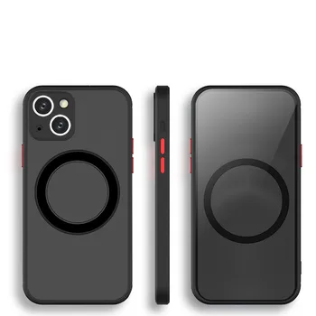 Magnetice de Caz Pentru iPhone 13 12 Pro Max Mini Coque Funda Pentru Magsafe Încărcător Wireless Magsafing Magnet Înapoi la Șocuri Coperta Moale
