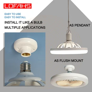 Ventilator de tavan Cu Led-uri de Lumină 26CM Fan Lampă,Pentru partea De Sus a Birou Cort Garaj Depozitare pentru dormitor, Dressing,E27 30W Control Comutator