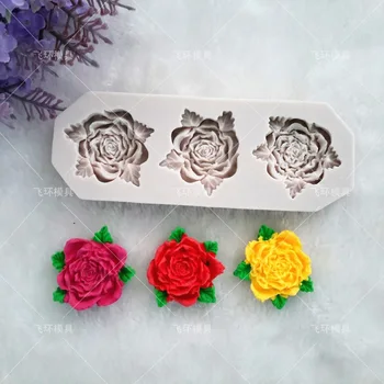 Luyou 3D Flori de Trandafir Tort de Ciocolata Mucegai Silicon Bomboane Jely Budinca de Mucegai Zahăr Fondant de Copt Instrumente de Decorare Bakeware FM1468