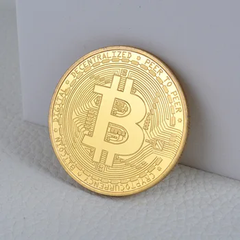 BITCoin Placat cu Aur Bitcoin Moneda de Colectie Colectie de Arta 40mm Suvenir Cadou Minunat Bitcoin Metal Antic Imitații de Monede de Argint