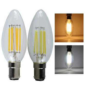 Led-uri de Lumină cu Filament C35 B15 B15D 220v Dimmer COB 6W Bec Lampă de Economisire a Energiei Pentru Acasă Candelabru de Iluminat Reglaj Lumânare, Lampă