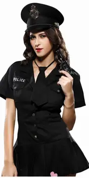 Sexy Femeie Polițist, Ofițer Uniformă Polițiste Costum De Halloween Pentru Adulti Femei De Poliție Cosplay Rochie Fancy