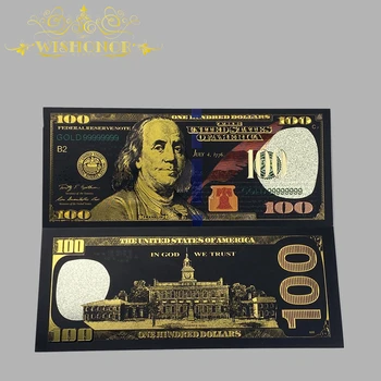 Toate Stil America de 100 de Dolari de Bancnote Noi de 100 de Dolari în Placat cu Aur de 24k Pentru Colectie
