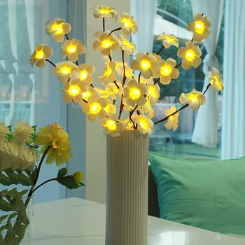 20 LED-uri Lumina Filiala Baterii Luminat Ramură Vaza de Umplere Salcie Artificiale Mică Crenguță de Lumini pentru Decor Acasă DIY