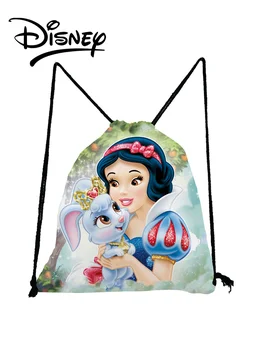 Disney Princess Snow White Tipărite Rucsac Casual Desene Animate Cordon Geanta Student Bookbag Sac De Depozitare Fată Drăguță Spate Moale Sac