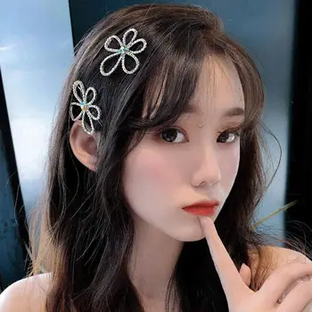 Femei Floare Agrafe De Par Accesorii De Par Coreea Moda Stras Simulare Pearl De Culoare Argintie Agrafele Clipuri Pentru Fete Bijuterii