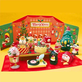 Japonia Zakka Crăciun Fericit Decor Japonia Figurine Miniaturale Rasina De Artizanat Raft Decorationt De Colectie Decor Scenă Cadou