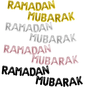 16inch Eid Mubarak Baloane Happy Eid Decor Alfabetul bile de Aer Bannere Ramadan Mubarak Islamice Musulmane EID petrecere Baloane