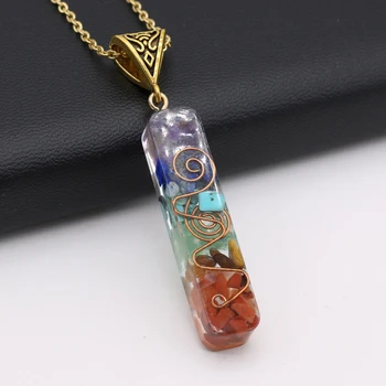 Joasa Energie din Oțel Inoxidabil Link-ul de Colier Pandantiv 7 Chakre de Cristal Colier cu Amuleta de Bijuterii pentru Femei Reiki Vindeca Cadouri