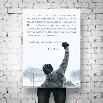 Clasic Rocky Balboa inspiratie, motivaționale Canvas Wall Art Arta Imagine Poster Print Modern Family Decor dormitor Postere