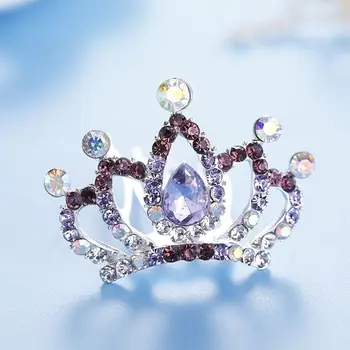 1 buc Mini Moda Stras de Cristal Princess Crown Pieptene de Partid Ziua de nastere Cadou de Diademe Pentru Copii Fete de Păr Bijuterii Accesorii