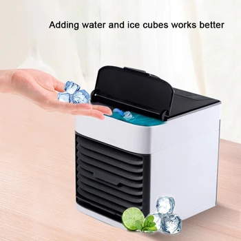 Portabil de Aer Conditionat Mini USB Cooler Alimentat de Liniște Pentru Răcire Personale Spațiu Mic de aer condiționat, Echipate cu Led Lumina de Noapte