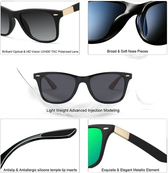 YOOLENS Pescuit ochelari de Soare Pentru Barbati Femei UV400 Polarizat Ochelari de Soare Piața Fotocromatică Sport de Conducere de Golf, Ochelari de