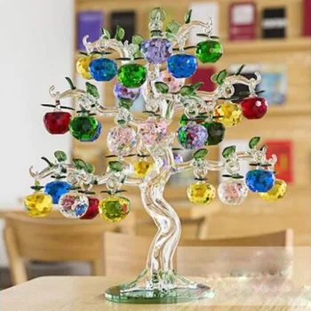 Crăciun Sticlă Cristal Apple Ornamente pentru Pomul de 36pcs Agățat Mere Decor Acasă Fengshui Figurine Meserii Cadouri Suvenir Miniaturi