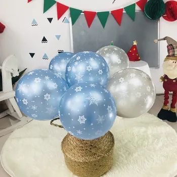 1 Set De Crăciun, De Anul Nou Fulg De Nea Înghețat Baloane Din Latex Cu Număr Alb Balon Copil De Dus Copii Globos Jucării Decor Petrecere