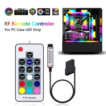 1-2 buc Calculator PC 12V 4 Pini RGB LED Strip Lumină Dimmer Wireless RF 17 Taste Controller pentru PC Caz 5050 LED Strip