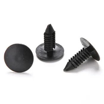 100buc/lot 6mm Dia Panoul Ornamental din Plastic Negru Nit Clip de Fixare Pentru Masina Vehical