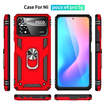 Pentru Xiaomi Poco X4 Pro 5G Caz Inel Magnetic Suport Armura Cazuri de Telefon Pentru Pocophone X4Pro PocoX4 Pro Poko X 4 Pro Capacul din Spate