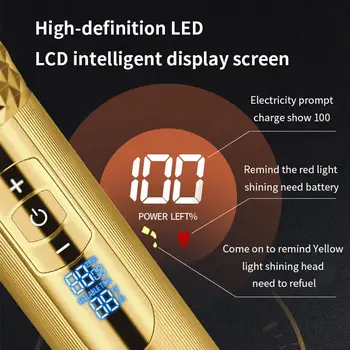 Metal Tuns Pentru Barbati USB Reîncărcabilă Tuns Cu LCD Display Digital 7200PRM Electric Profesional de Tuns