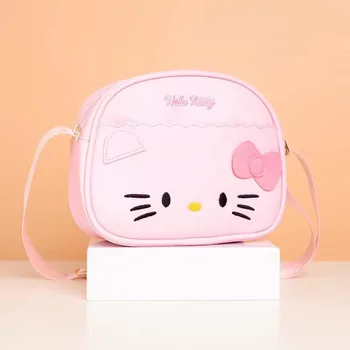 Kawaii Sanrio Kuromi Mea Melodia fata cu inima de mare capacitate sac de mesager geanta de umar stil de moda fată telefon mobil sac de depozitare