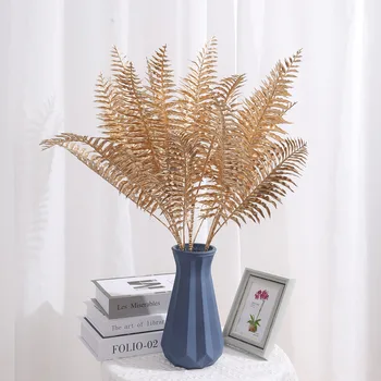 Aur Plante Artificiale de Arțar Frunze de Eucalipt Fals Frunzele Plantelor de Ramură pentru Casa Dormitor Birou de Nunta Decor de Crăciun de Flori Decor