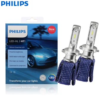Philips Ultinon Esențiale LED H7 12V 11972UEX2 6000K Masina Luminoase cu LED-uri Faruri Auto HL Fascicul ThermalCool (Twin Pack)
