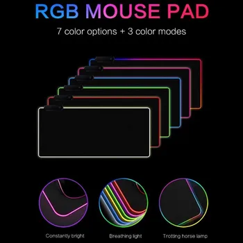 LED-uri Mouse Pad RGB Lumina Moale Mare Gaming Mouse Gamer Non-Alunecare Stralucitoare Tastatura Laptop Mat Rece Pentru Soareci de Fundal Muismat