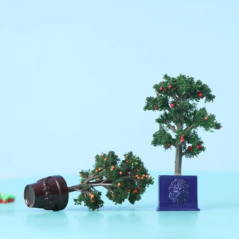 1 Pc, 1:12 Casă De Păpuși În Miniatură Ghivece Cu Pomi Fructiferi Simulare Ghivece Cu Plante Papusa Decor