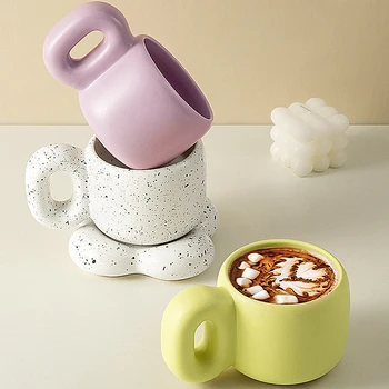 500ML Creative căni de Apă cu Temperatură Ridicată Cafea cu Lapte Cupa cu Mâner Birou Drăguț de sex Feminin de Mare Capacitate Drinkware